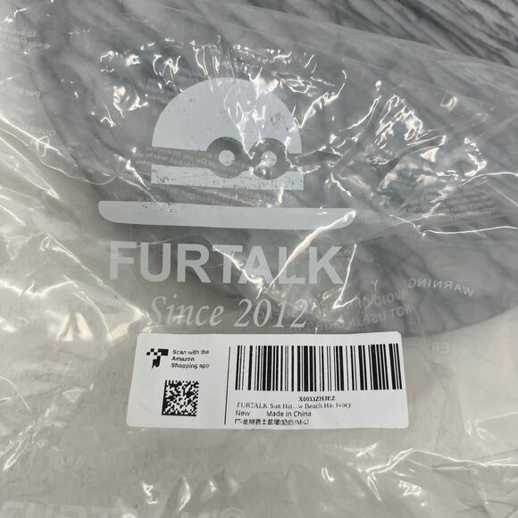 Furtalk Sun Hat Womens M/L Ivory Beach Retro Western Outdoor Curved Rim Visor - Picture 10 of 12